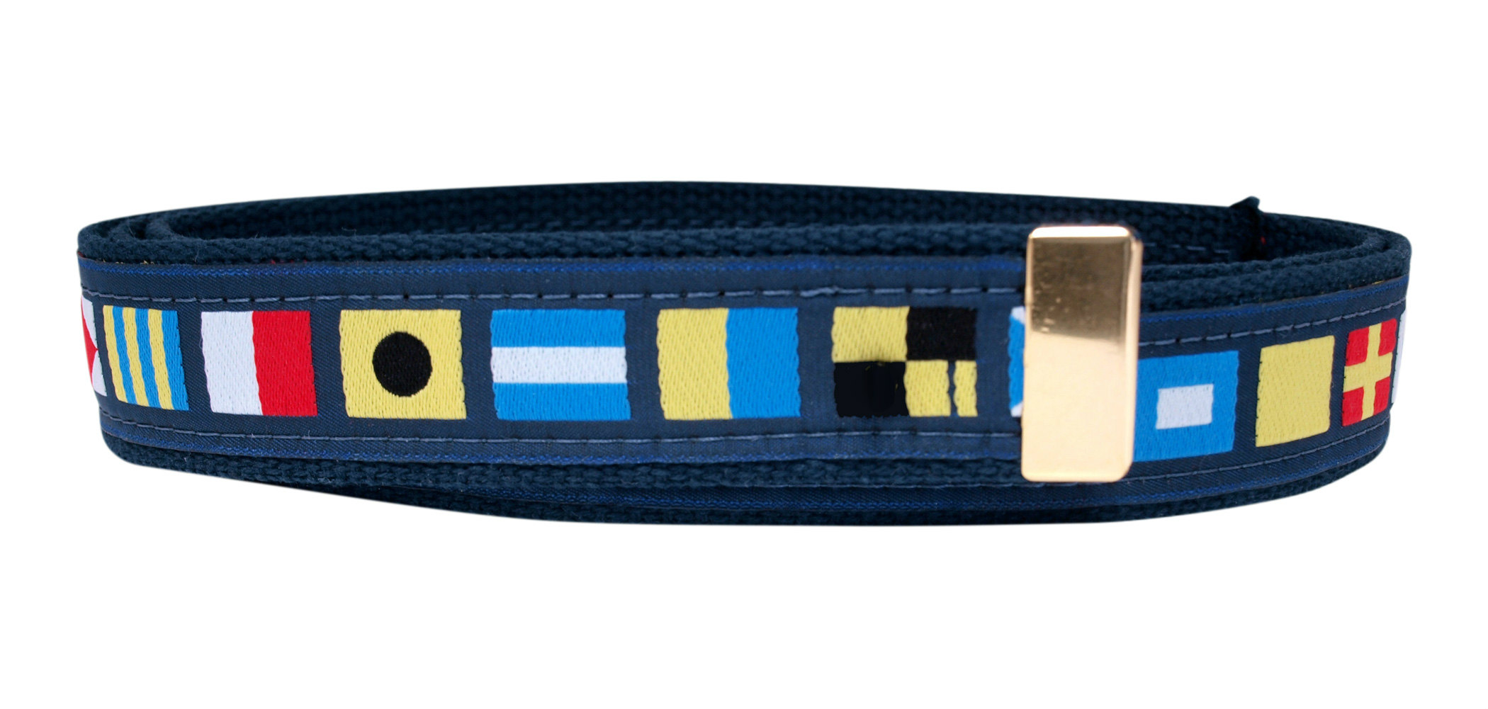 Code Flag on Navy Webbing, Military Style Web Belt